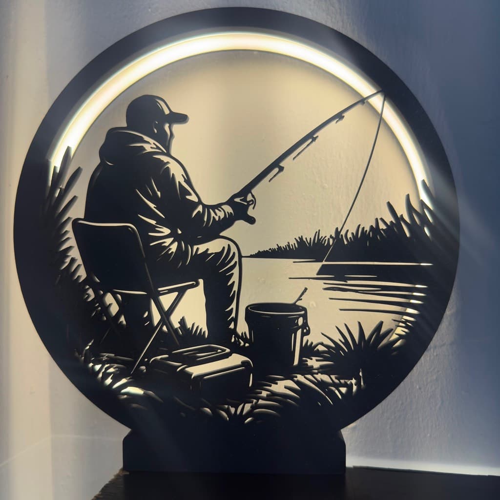 Luminária LED Decorativa Pescador – O Presente Perfeito para o Dia dos Pais