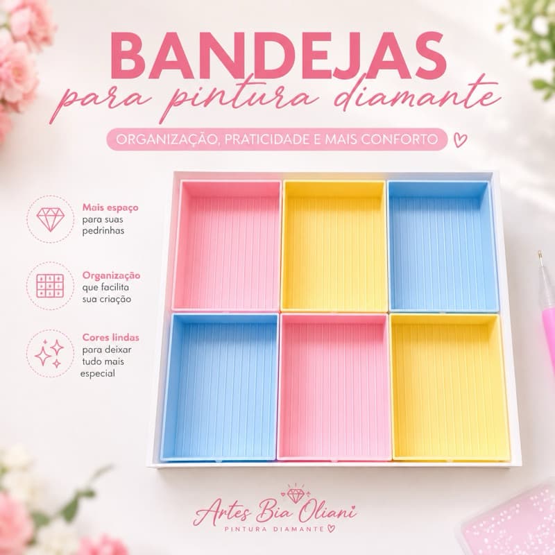Bandejas para Pintura Diamante – Kit Organizador