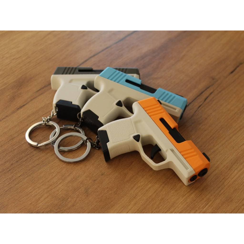 Chaveiro Glock Miniatura Realista – Pistola Deslizante | Acessório para Chaves e Mochila