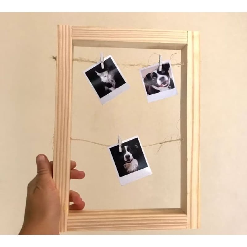 kit com 15 porta retrato 2 varal com mini prendedores lembrancinha brinde
