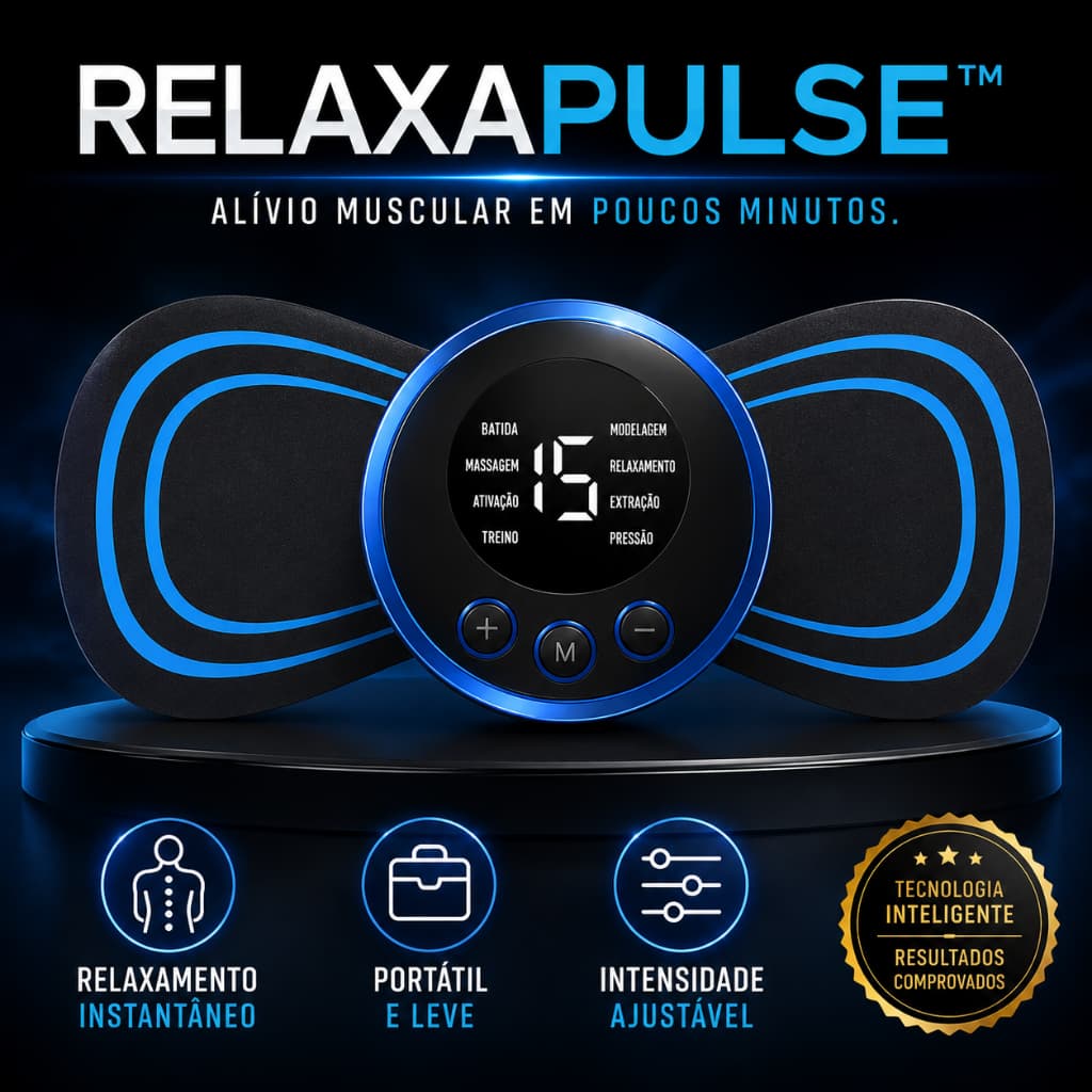Massageador Elétrico Portátil com 10 Modos de Massagem Ajustáveis