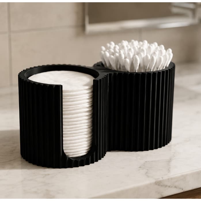 Organizador para Algodão e Cotonetes | Porta Algodão e Hastes Flexíveis