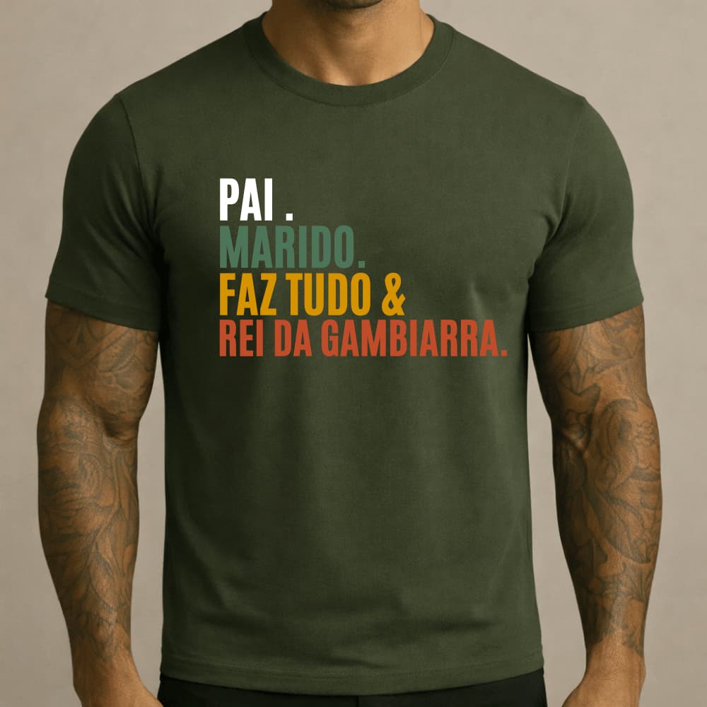 Camiseta Dia dos Pais Pai Presente Masculina Básica Casual Estampada Algodão Promoção Plus