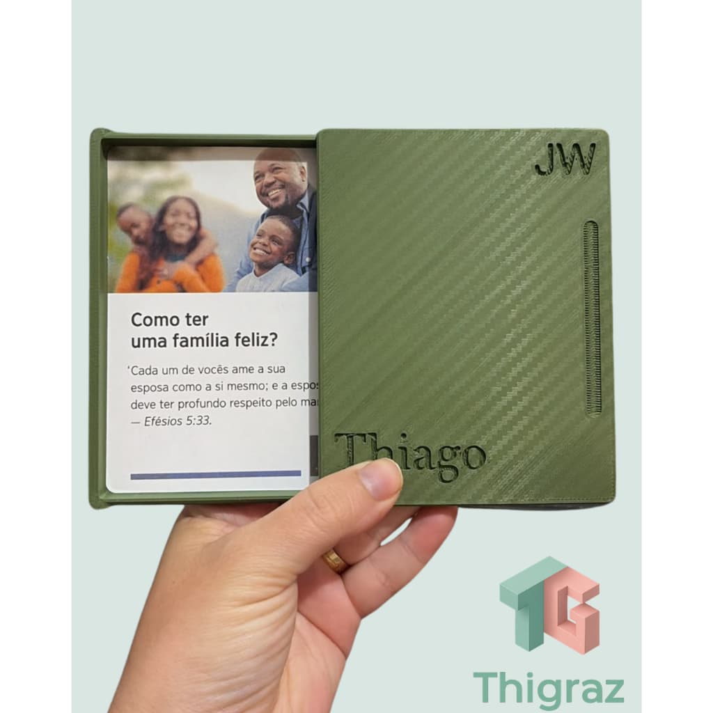Porta Folheto JW Modelo Novo Personalizado com Nome Várias Cores Estampado