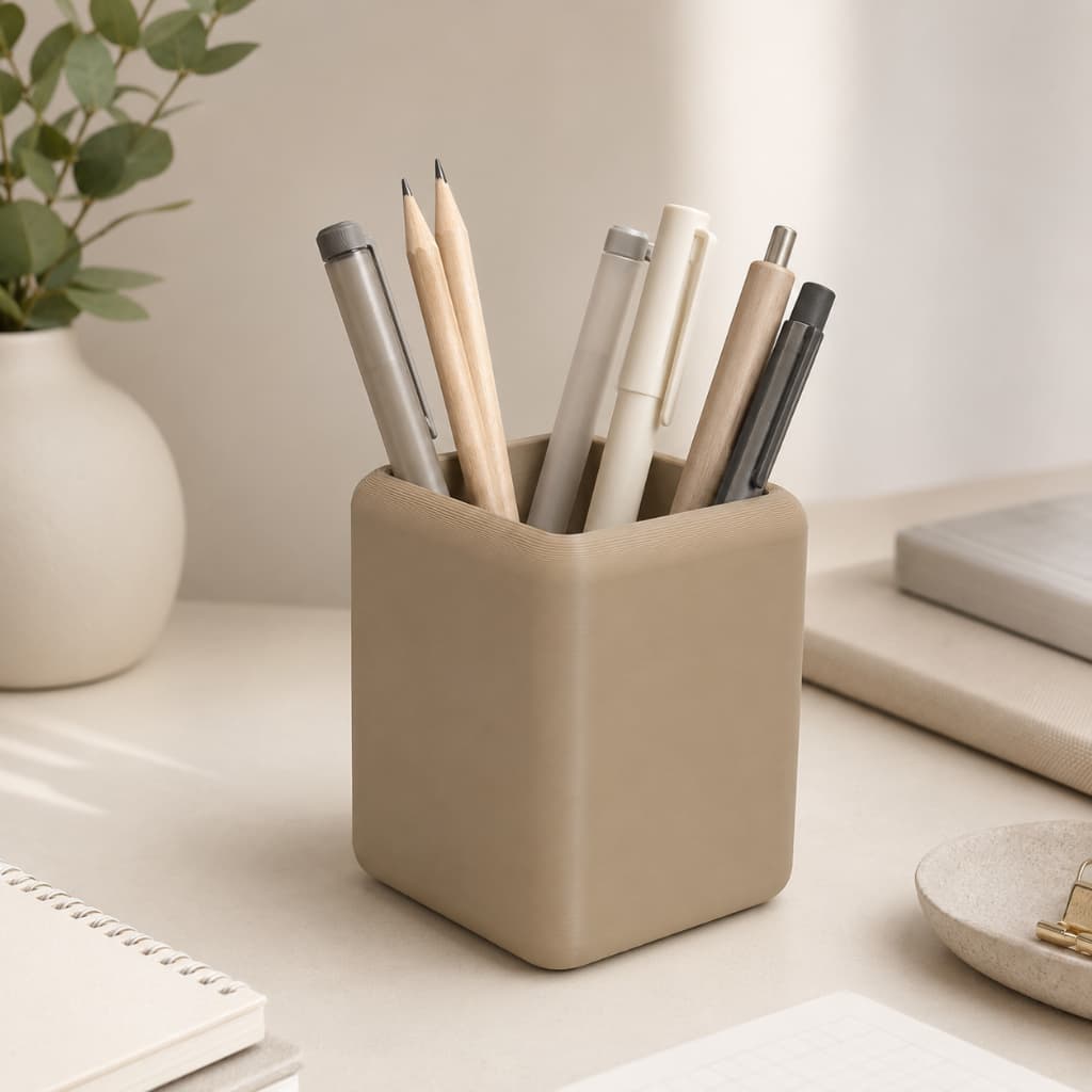Porta-Canetas Para Escritório e Home Office | Porta-Lápis Moderno | Organizador de Mesa Minimalista