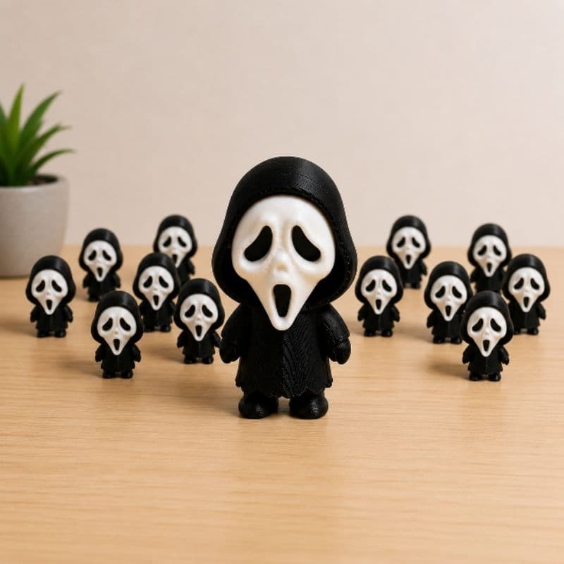 Boneco Decorativo Chaveiro Ghostface Inspirado em Pânico Colecionável Pequeno e Grande