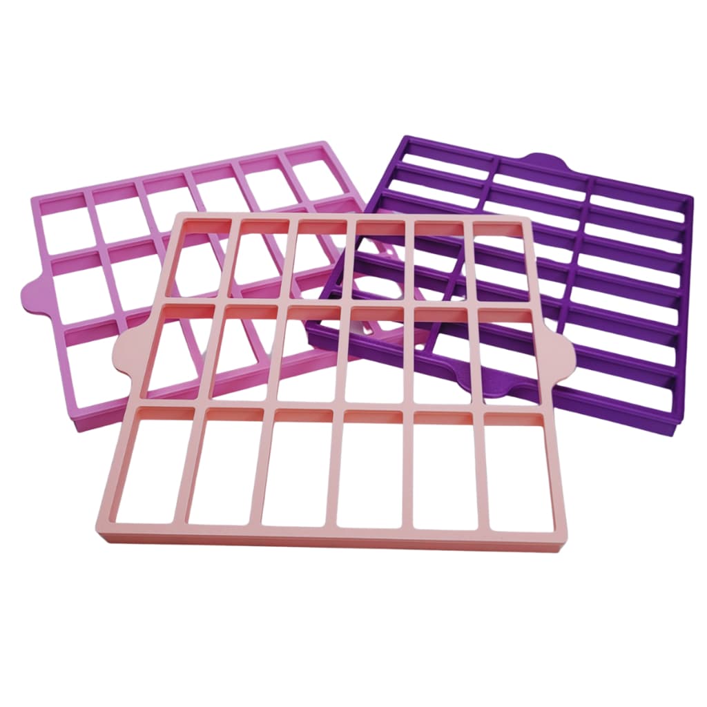 Marcador para Bolo Gelado - 6,6 x 3,3 cm -  18 Cavidades - Ideal Forma 20x20cm