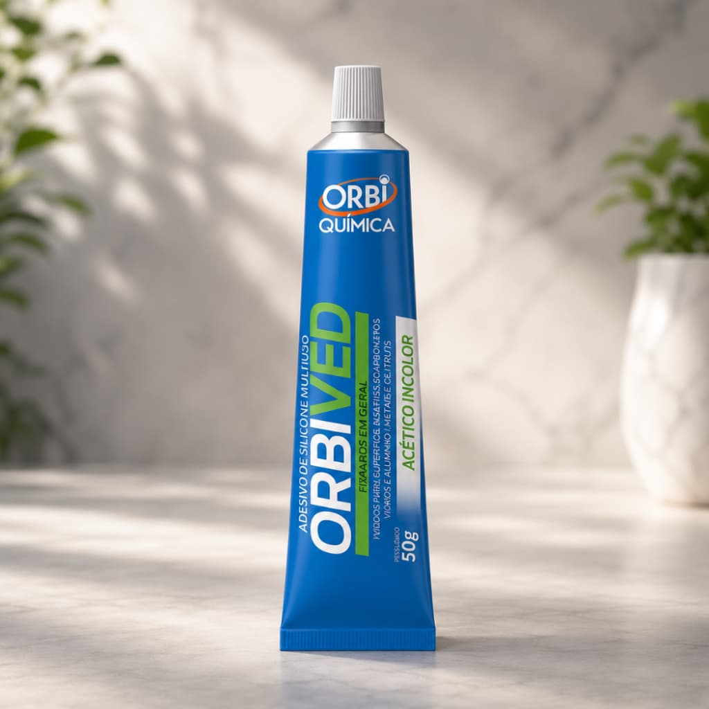 Cola Silicone Orbived 50g Alta Resistência Multiuso Cola Vidro Metal Alumínio Secagem Rápida