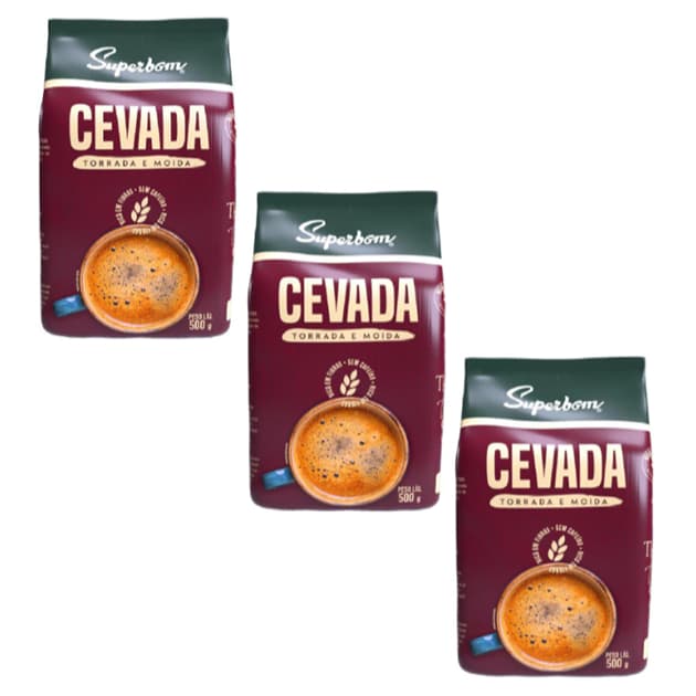 Café Cevada Torrada e Moída Tradicional Superbom 500g sem Cafeína  + Rico em Fibras + Sabor Equilibrado