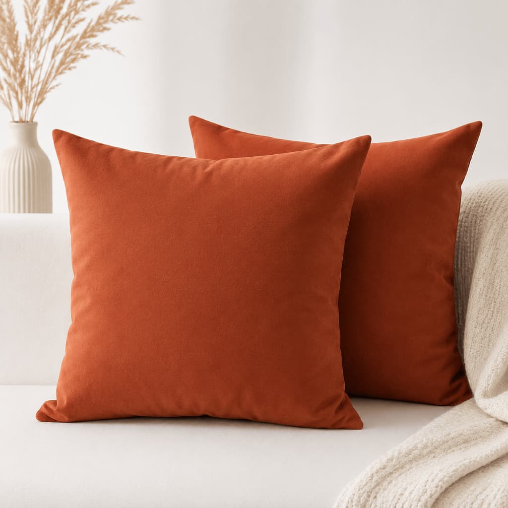 Kit Capa de Almofadas Lisa Tecido Suede Estilo Capanga Várias Cores Alta Qualidade