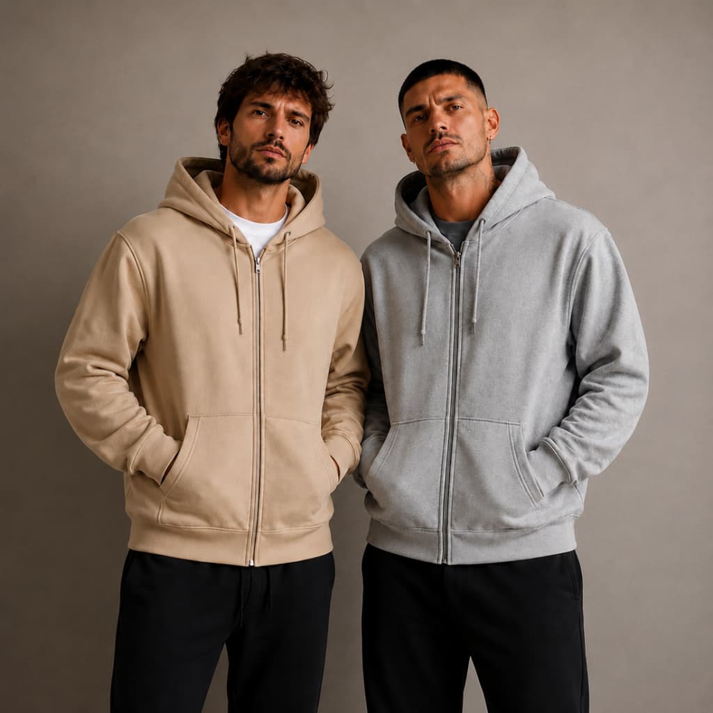 Kit 2 Moletons com Zíper e Capuz Flanelados | Moletom Masculino | Casaco de Frio | Academia | Envio Imediato | Jaqueta