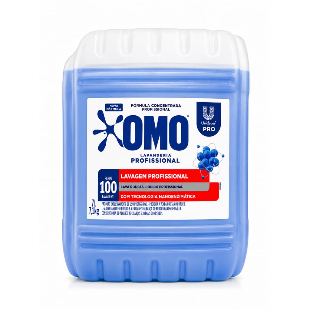 OMO Lavanderia Profissional 7L Concentrado Rende 100 Lavagens