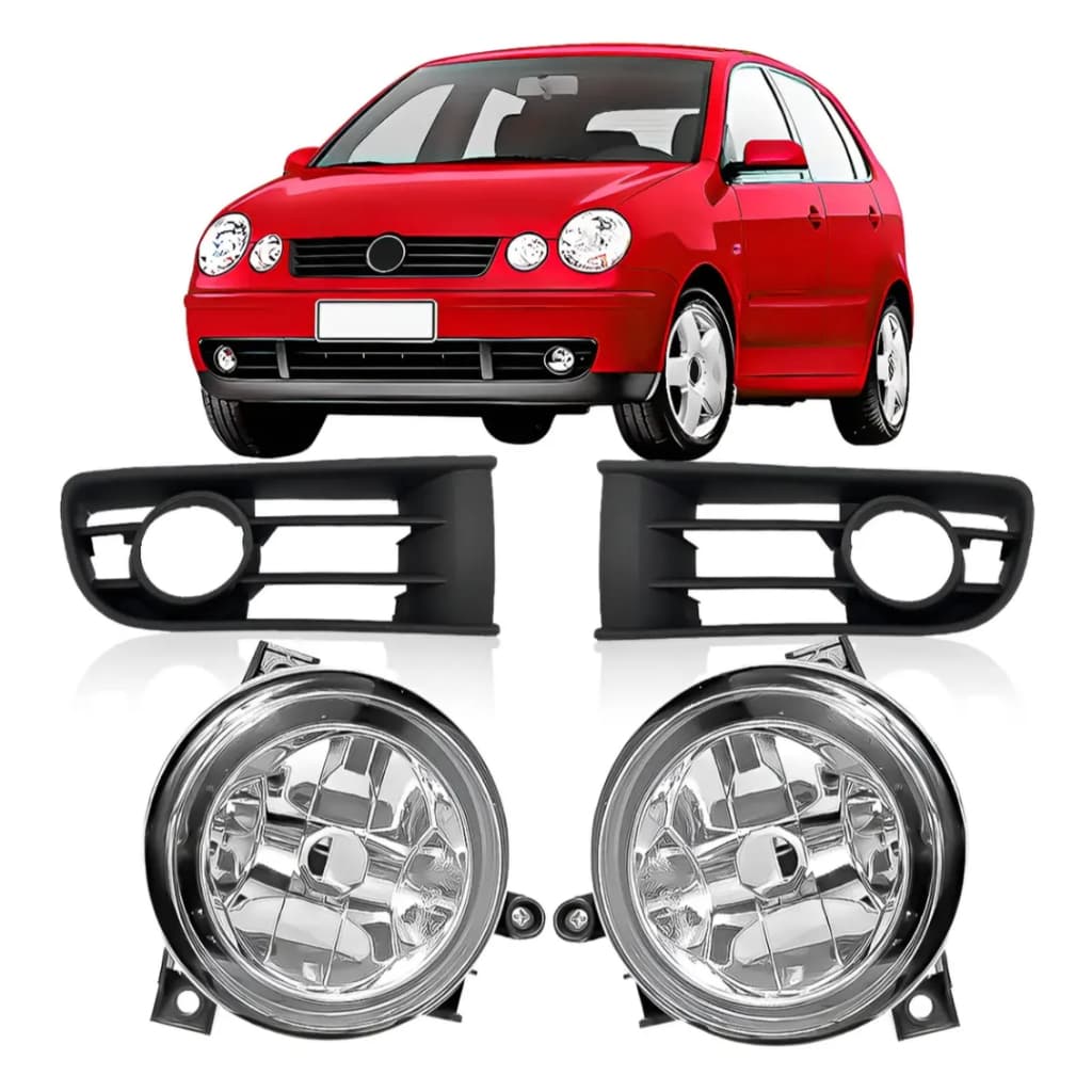 Par Farol Milha Neblina Par Moldura Polo 2002 2003 2004 2005 2006