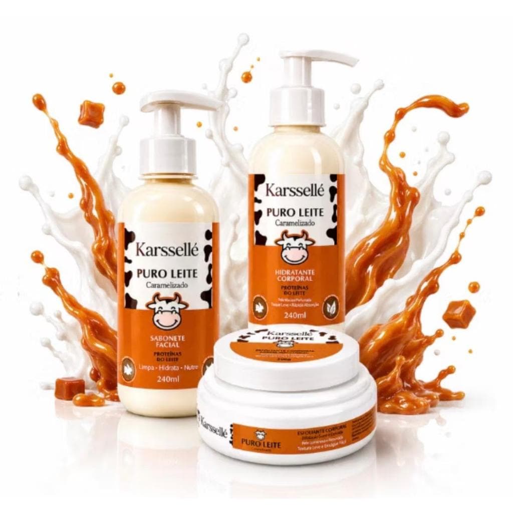 Kit Perfeito Corporal Karssellé Puro Leite Caramelizado