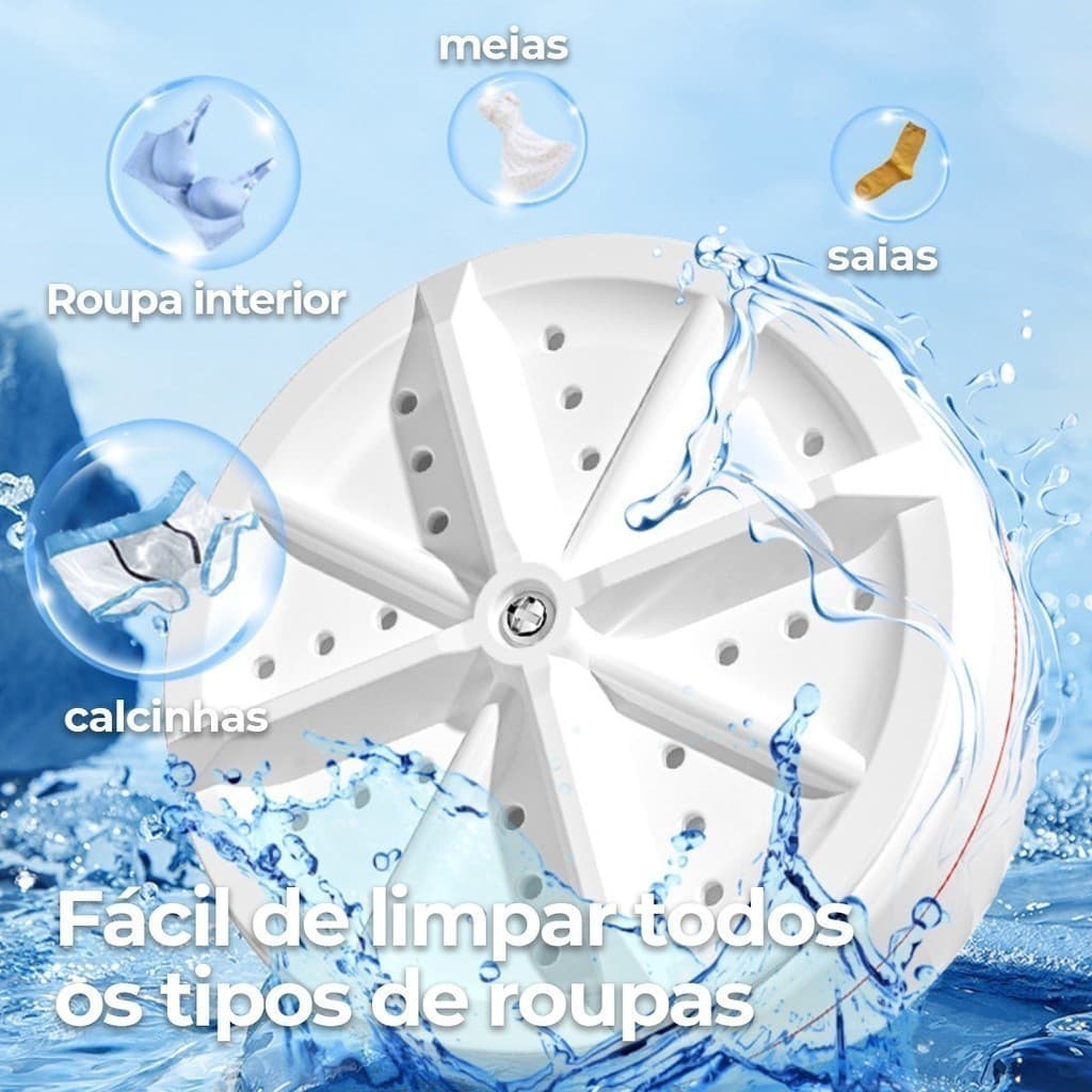 Mini Máquina de Lavar Roupas Panos Toalhas no Balde Portátil Ultrassônica Lavanderia USB Lava Louças Branco com USB