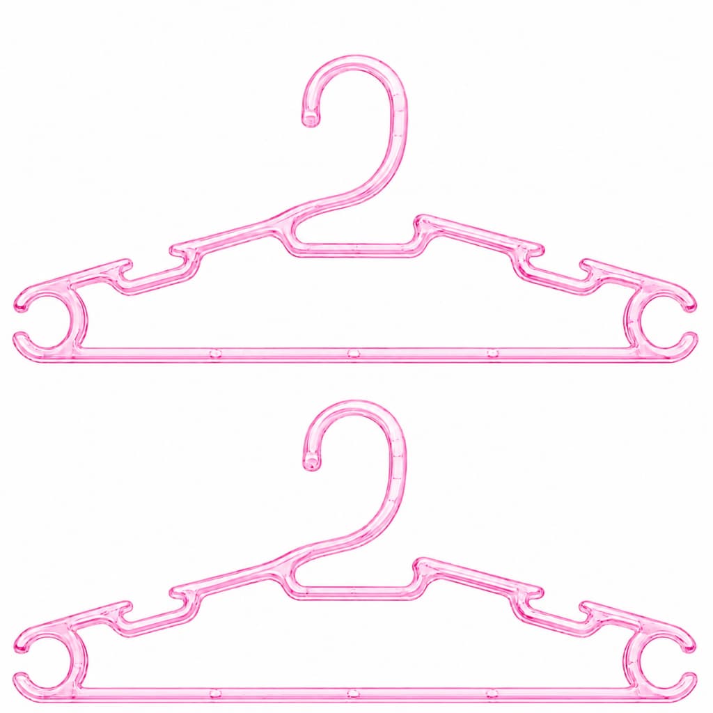Cabide Acrílico Cavado Rosa Caixa com 70 Unidades