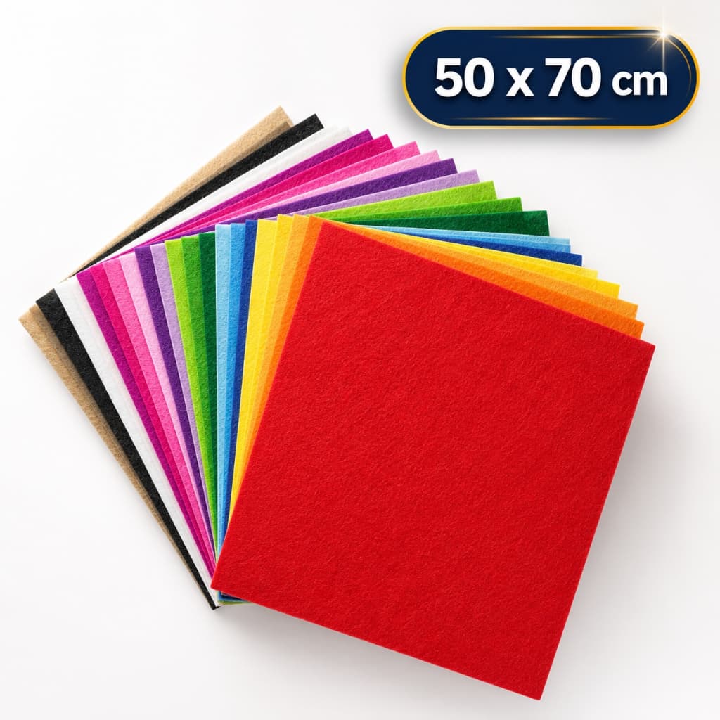 Feltro Liso Santa Fé 70x50 cm para Artesanato Costura Patchwork Decoração Escolar e Trabalhos Manuais Criativos DIY