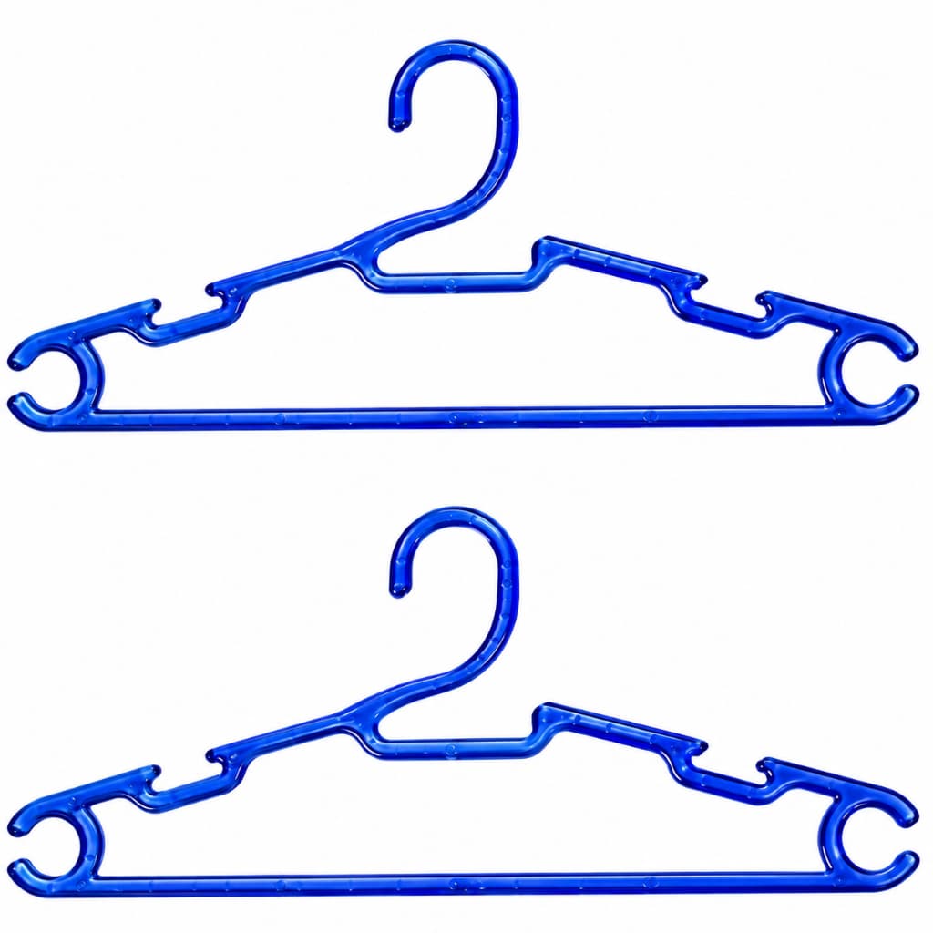 Cabide Acrílico  Cavado  Azul Caixa com 70  Unidades