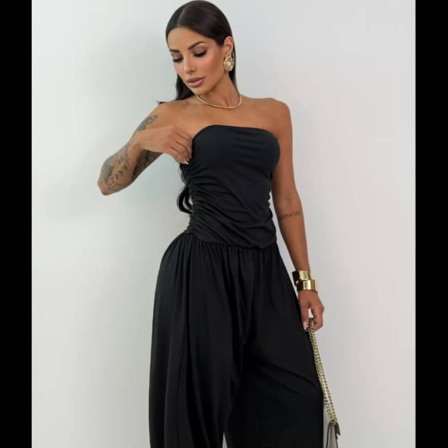 Macacao Aladim Tomara Que Caia Pantalona Feminino Elastec Macaquito