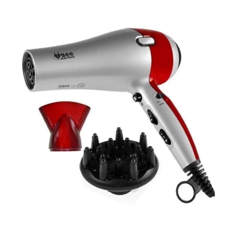 Secador de Cabelo Bee Electrics HD-3219 1800W com Difusor e Bico Direcionador 110v