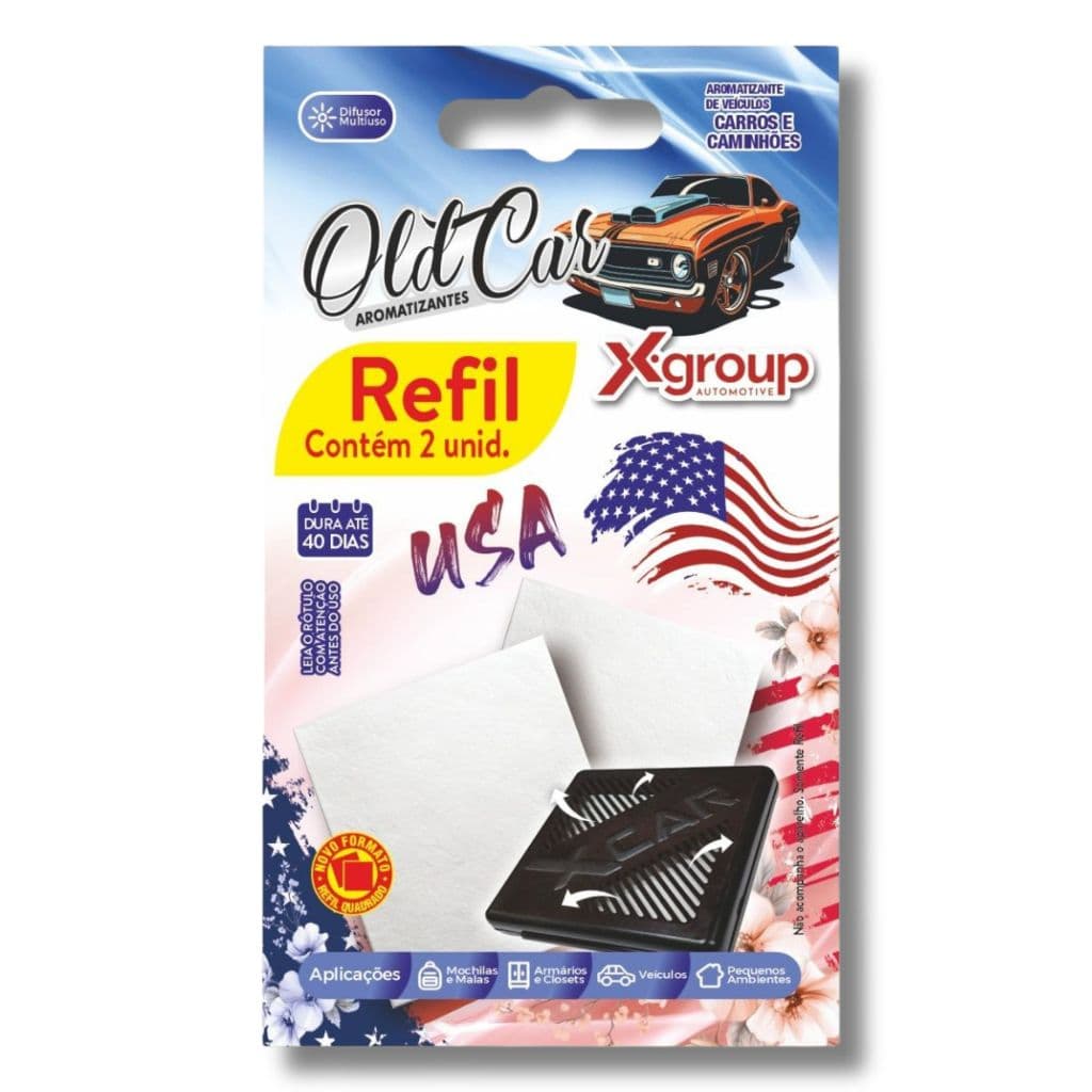 Aromatizante Oldcar Xcar Refil Com 02 Unidades USA