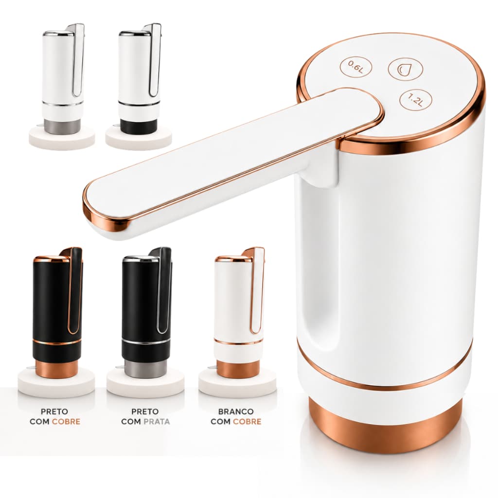 Bomba Elétrica Filtro Bebedouro De Garrafões Galão De Água Dobravel Usb