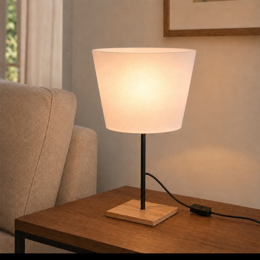 Luminária de Mesa Moderna Cúpula Inclusa E27 Escritório Sala Quarto Mesa Mesinha Apoio Leitura