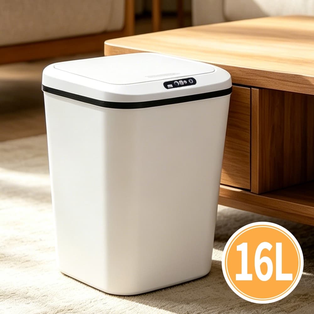 Lixeira Inteligente Automática com Sensor 16L Abertura Automática para Cozinha Banheiro Lavabo e Escritório