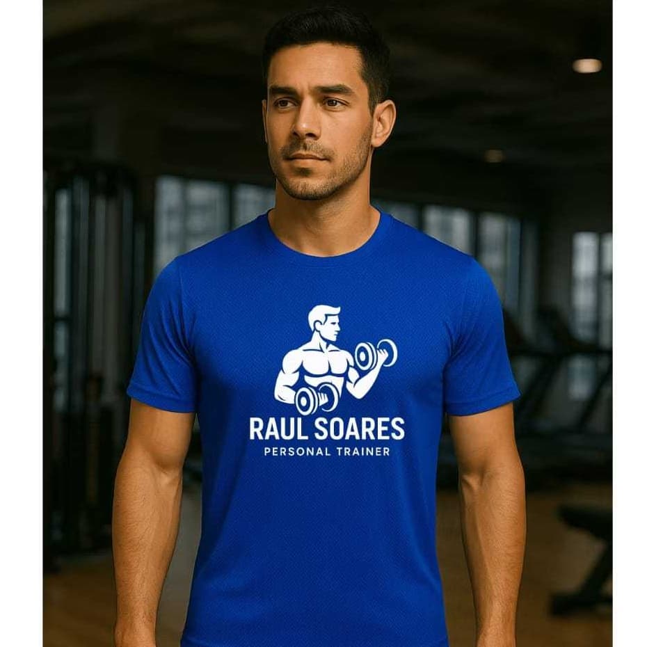 Camiseta PowerFit Personalizada • Dry Fit Furadinho ou Liso • Personal Trainer • Uniforme profissional