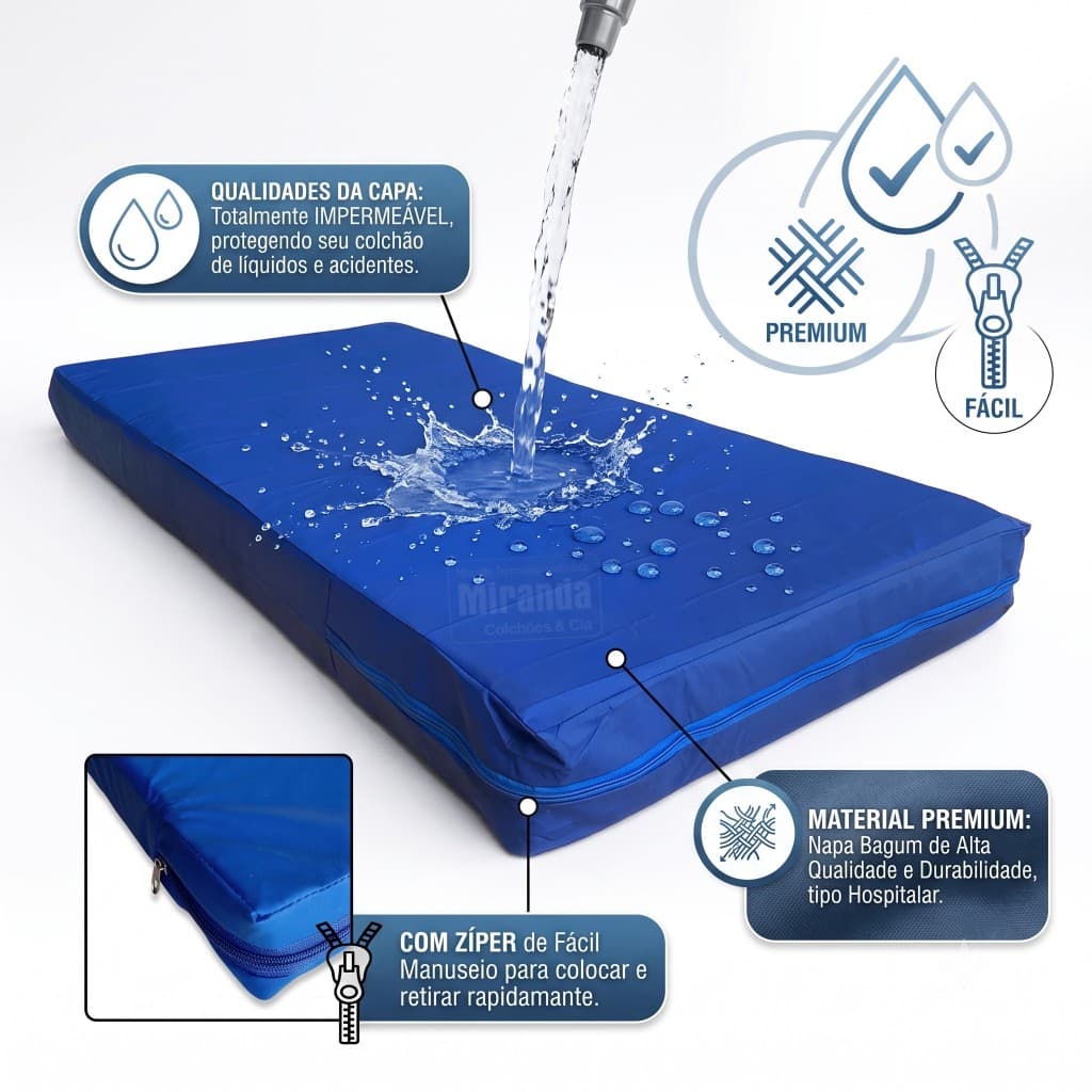 Capa de Colchão Solteiro Impermeável Tecido De Alta Qualidade Premium - Envio Imediato