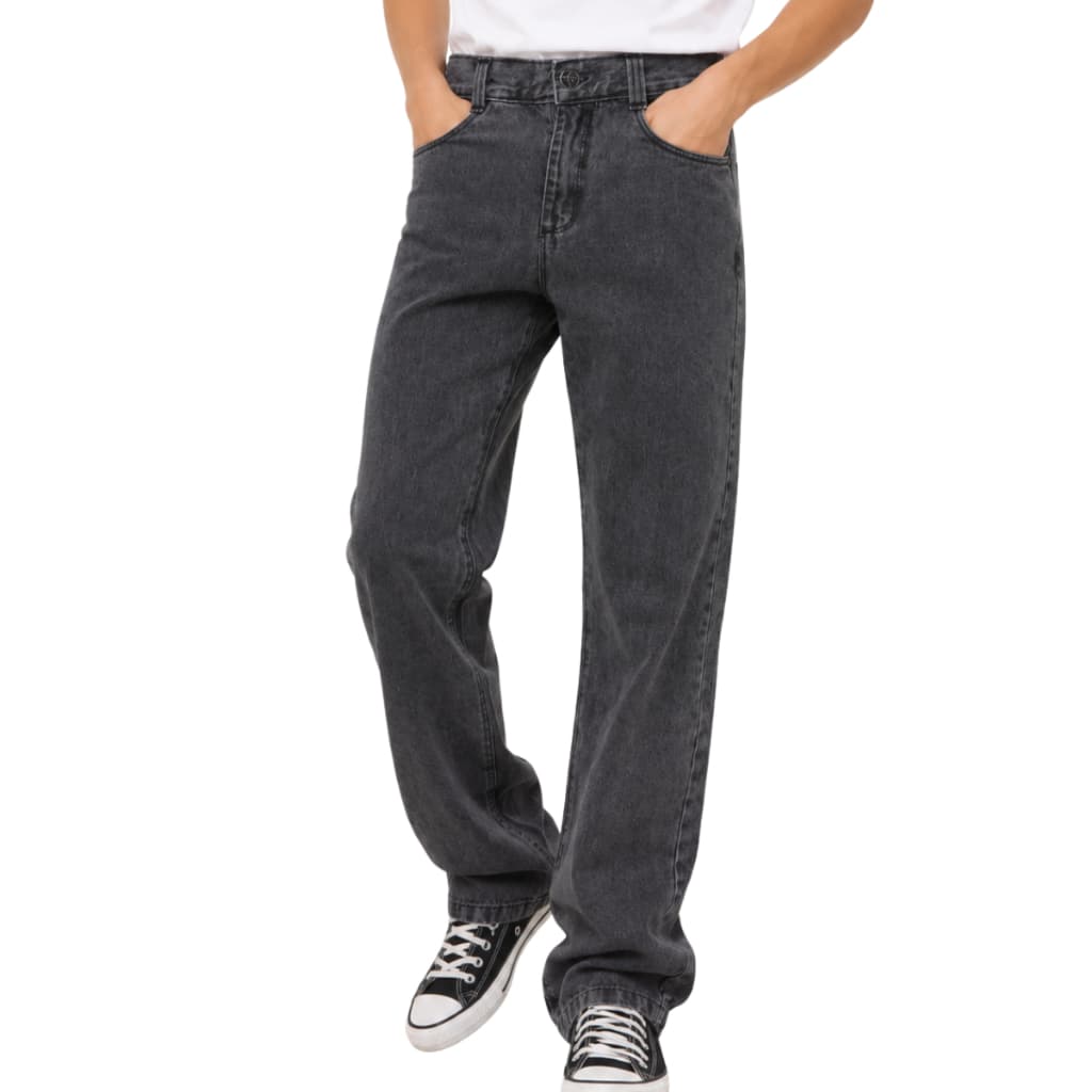 Calça Jeans masculina Reta marmorizada estonada preta kpop Coreano Streetwear juvenil menino com regulagem interna