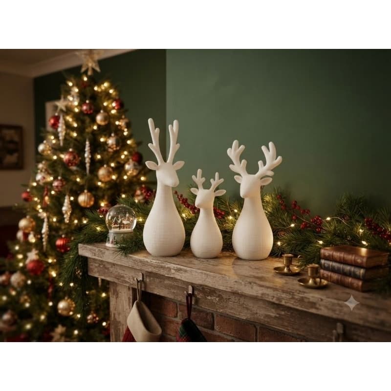 Renas Papai Noel decorativas de natal Premium