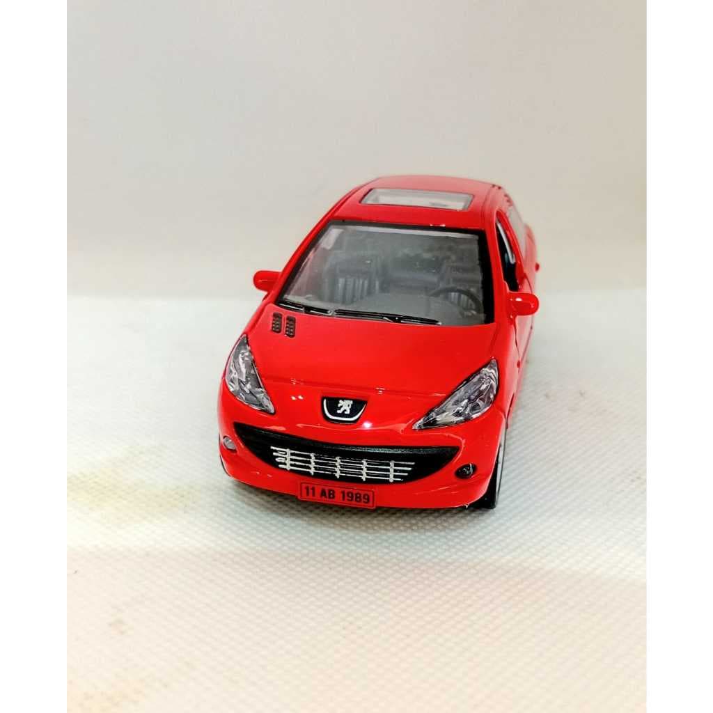 Miniatura Carrinho Metal Escala 1/36 Peugeot 206 Abre As Portas