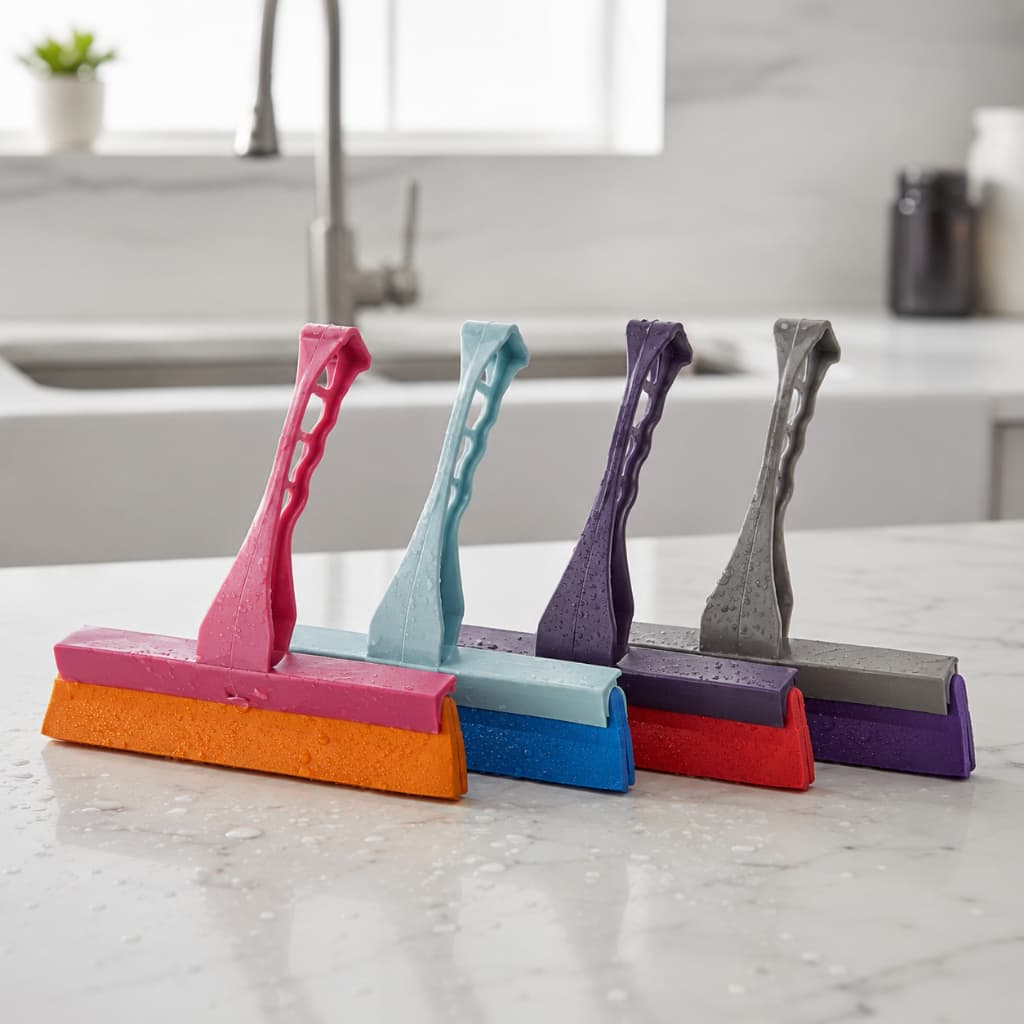 Rodinho de Pia Reforçado Cozinha Alta Qualidade Rodo Seca Pia Vidro Box Bancada Ergonômico Colorido