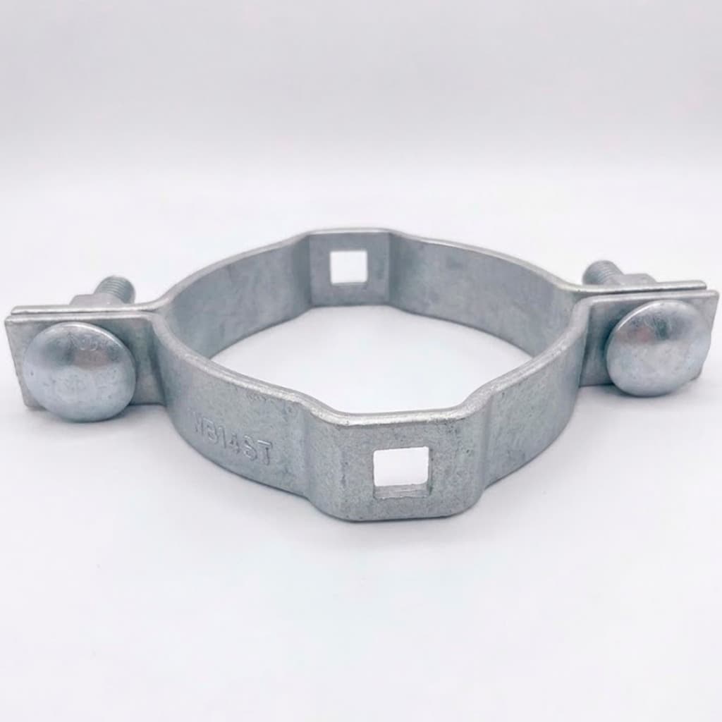 Bipartida Cinta Circular 160mm Abraçadeira P/ Poste Circular Com Parafuso Francês
