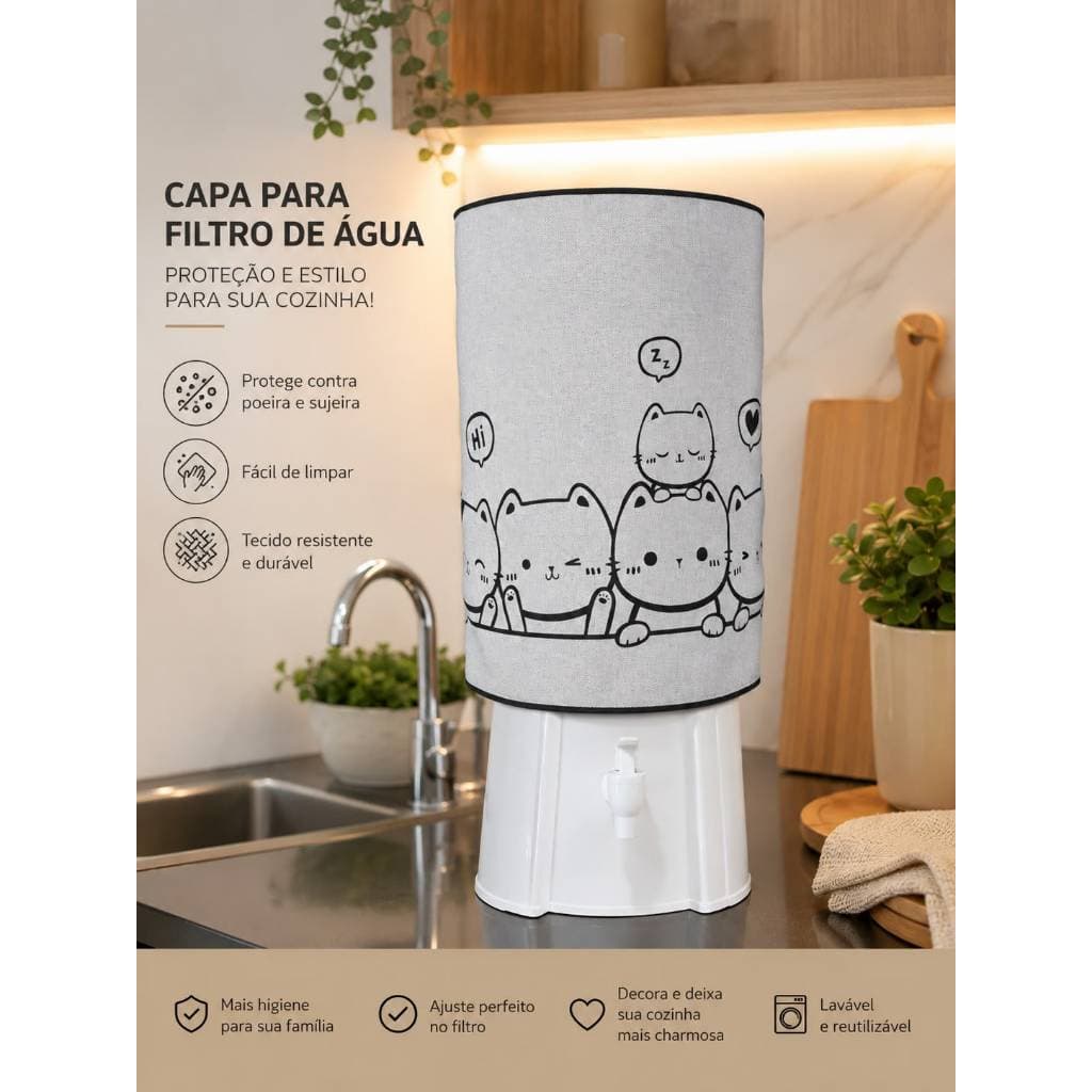 CAPA PARA GALÃO DE ÁGUA 20 L - EM LINHO TECIDO PREMIUM