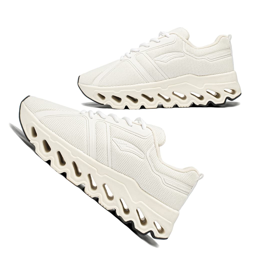 Tênis Feminino e Masculino Creme Preto Rosa casual esportivo