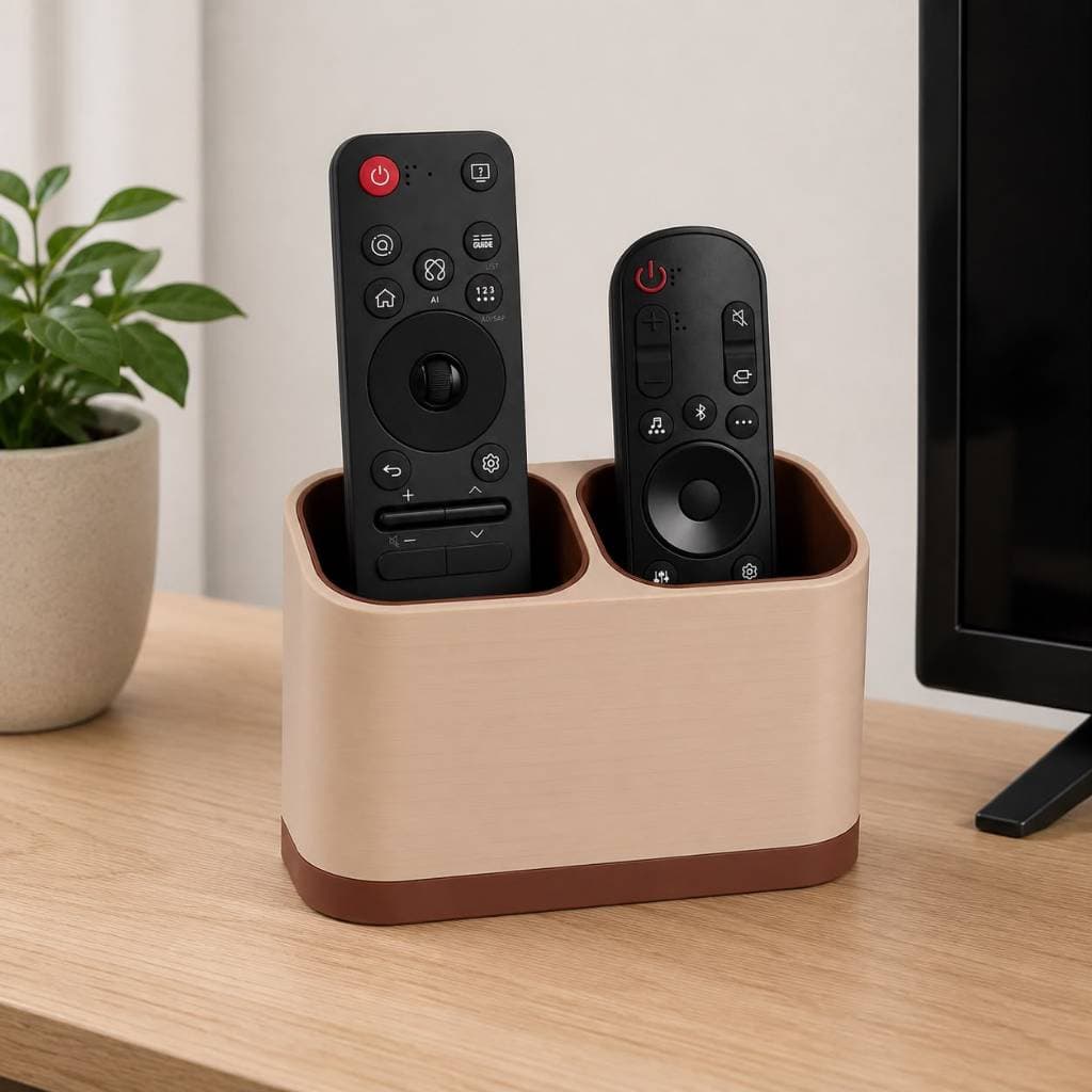 Porta controle remoto, suporte para controle de tv, ar condicionado, som, sala de estar, rack de TV, home office.