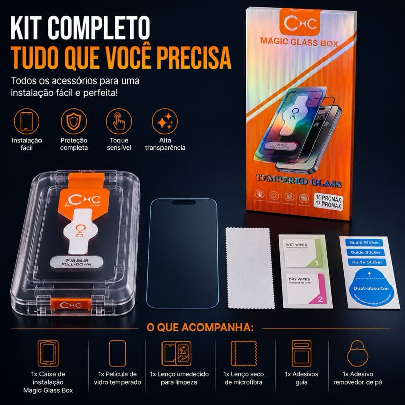 Película 3D iPhone 16 Pro Max 17 Pro Max Anti Impacto