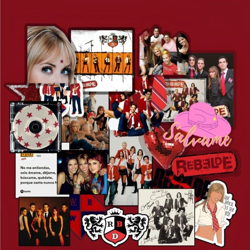Kit 23 Adesivos Rebelde RBD Nostalgia para Colagem e Decoração Planner Bullet Journal Diário BUJO