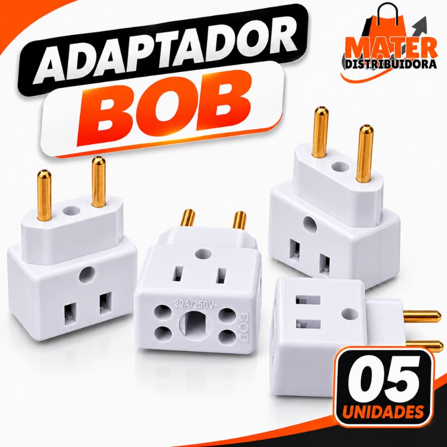 Kit 05 Adaptador De Tomada Bob Esponja Quadrado Original Benjamin
