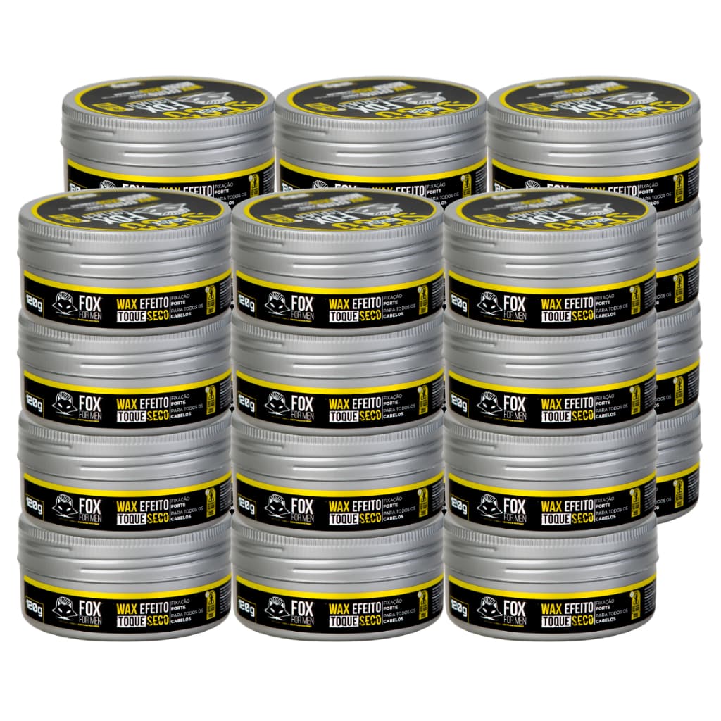 Kit 24 Cera Modeladora Efeito Seco 120g Fox For Men