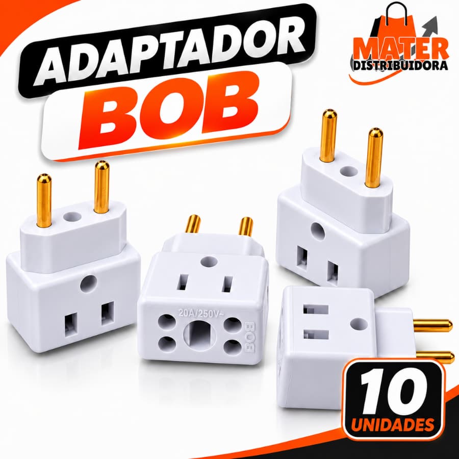 Kit 10 Adaptador De Tomada Bob Esponja Quadrado Original Benjamin