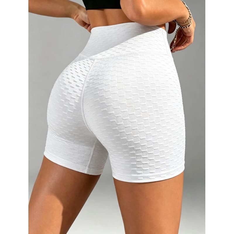 Short bolha brocado de academia confortavel disfarça celulites
