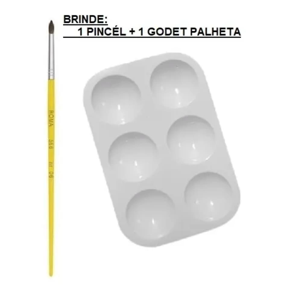 Paleta Pintura Trident Com 6 Cavidades Godet