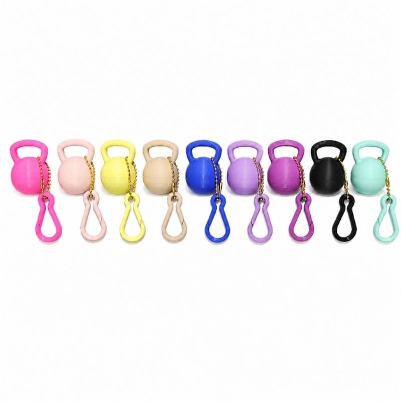 Chaveiro Mini Kettlebell Porta Anel / comprimidos rosqueável Creatina Whey Academia Porta.