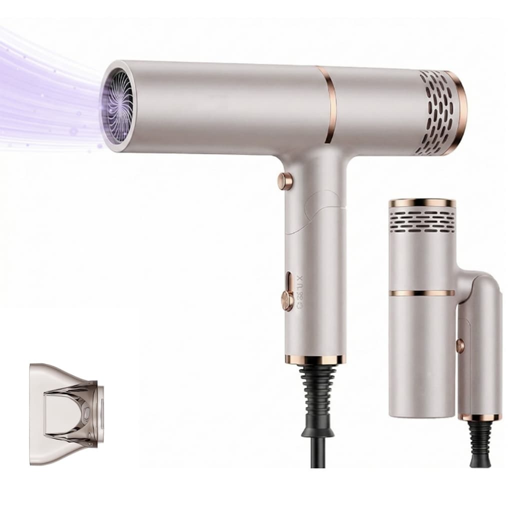 🔥1500W🔥127V Secador De Cabelo Profissional Íons Negativos Dobrável, Ultraleve, 3 Configurações, Para Salão E Viagens