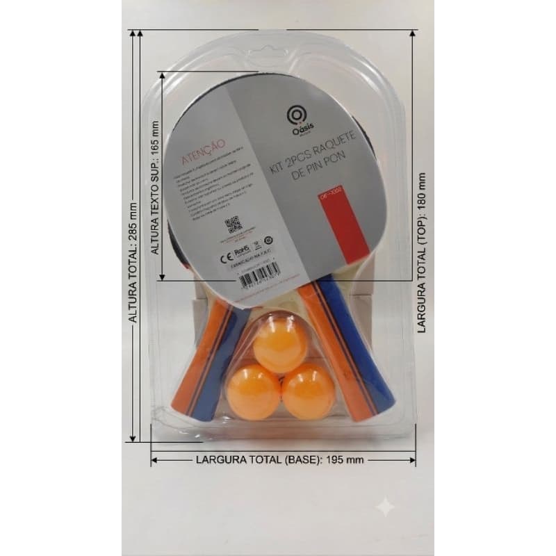 RAQUETE DE PiNG PONG KIT 2 PEÇAS