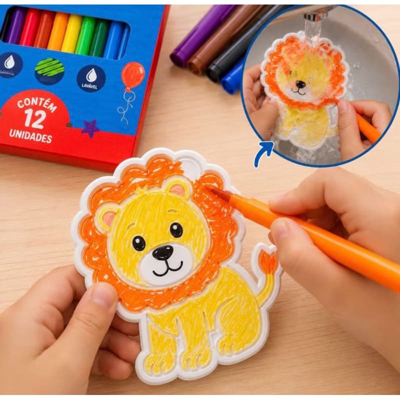 Kit Plaquinhas Laváveis Educativas – Impressão 3D         Pint* Ideal para lembrancinhas, escolas, consultórios e festas