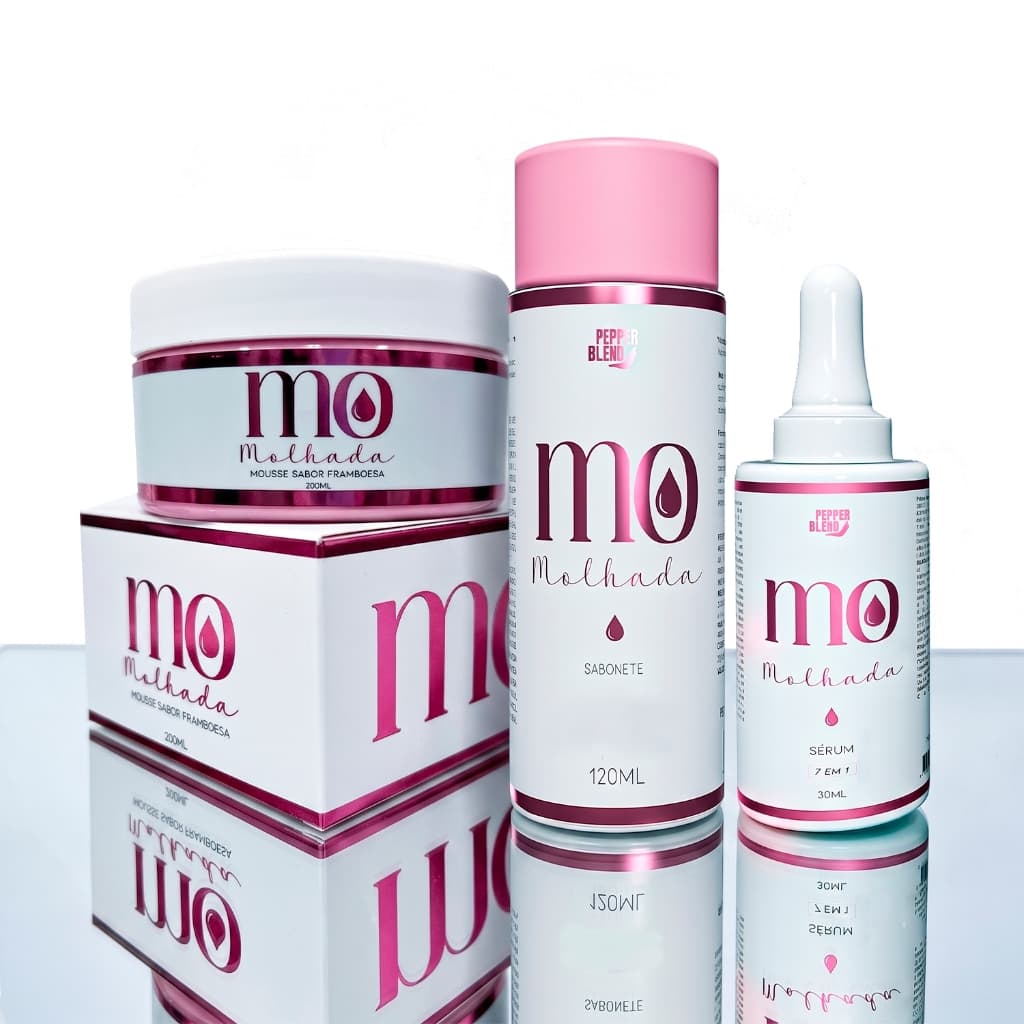 Kit Banho Premium Sérum 7/1 Reduz Foliculite Mousse Hidratante Corporal Framboesa Sabonete Copaíba
